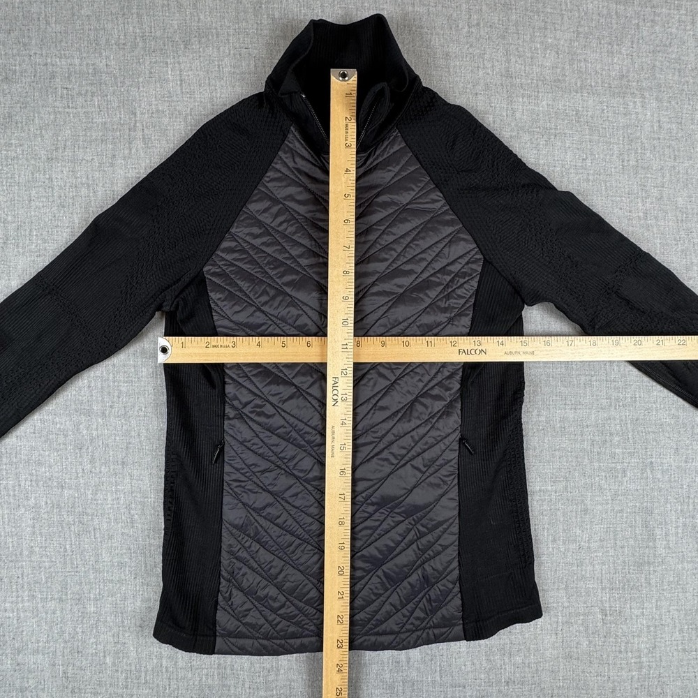 Athleta Flurry Force 2.0 Jacket Womens Small Black Insulated Full Zip Thumbholes - Picture 5 of 8